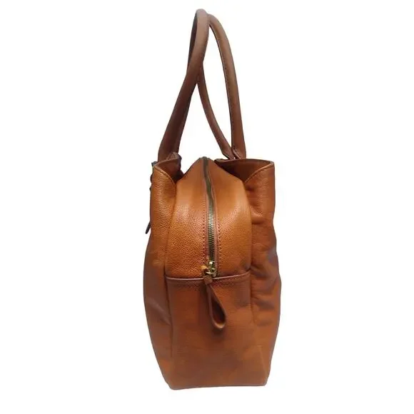 Mark And Graham Brown Leather Brooklyn Carryall Satchel Bag - Picture 6 of 9